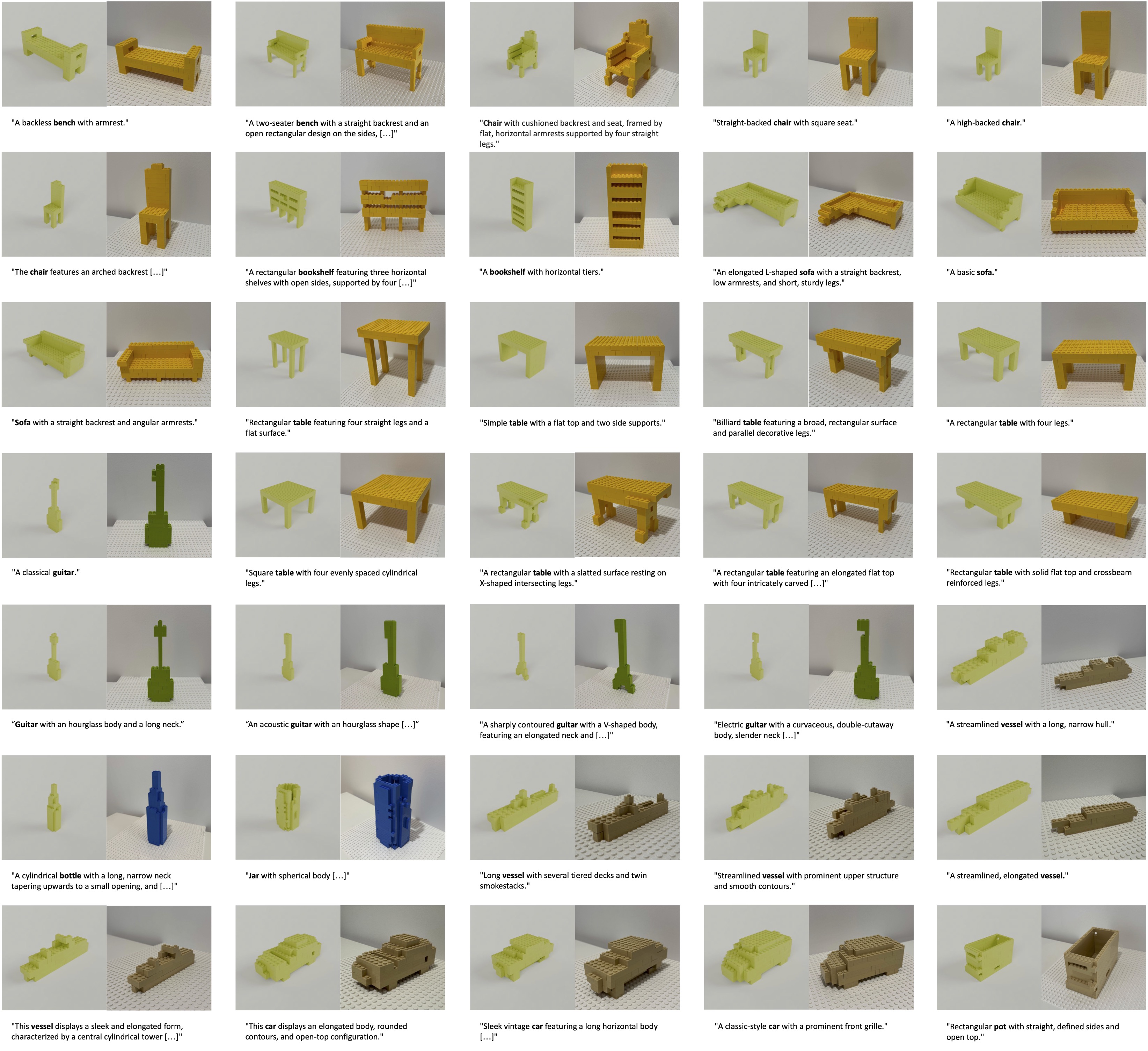 Examples of LEGO structures built in the real world by humans.